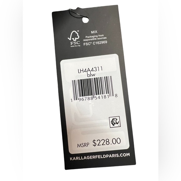 Karl Lagerfeld NWT Maybelle Black White Profile Face Paris Tote Purse Bag (P023) - Picture 12 of 12